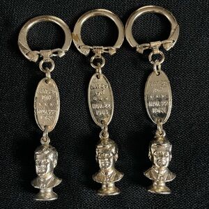 Vintage John F Kennedy 1917-1963  Key Chain Set of 3